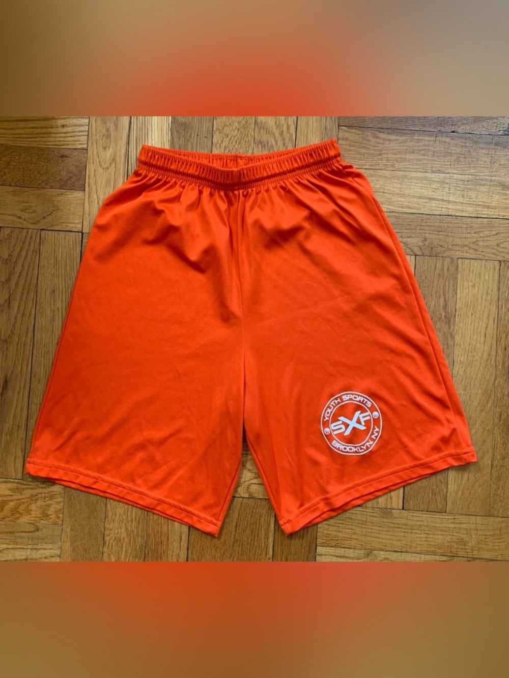 Augusta Sportswear Bright Orange Men's Athletic Shorts with Logo